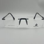 VASILISA™ K7002 Full Vue Optical Frames – Unisex Lightweight Black Silver Gun Stainless Steel Prescription Glasses with Premium Designer Style