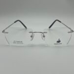 VASILISA™ 52002 Full Vue Optical Frames – Unisex Lightweight Stainless Steel Black Silver Gun Prescription Glasses with Premium Designer Style