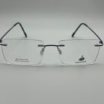 VASILISA™ 6802 Full Vue Optical Frames – Unisex Lightweight Stainless Steel Black Silver Gun Prescription Glasses with Premium Designer Style